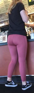 Pink leggings winging it