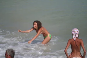 Continesti nude beach girls in Romania