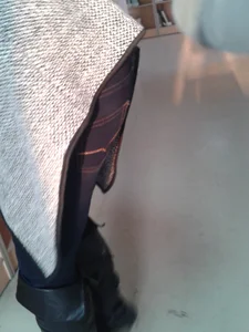 Candid Girl in Tight Blue Jeans And High-Heeled Knee-High Boots at the Public Library Creepshots