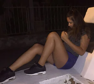 Candid Teen in Mini Shorts