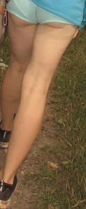Nice candid ass in tight shorts and long skinnyl legs