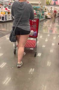Almost busted by target security for this meaty mom showing cheeks