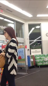 Tight jeans and shorts at the pharmacy