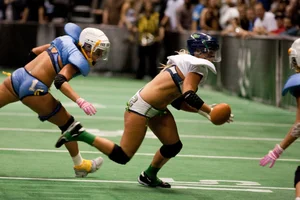 Sexy female football players with hot bodies