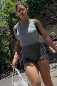 Girl with glasses post gym, Mimi cameltoe