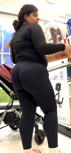 BBW oblivious Latina mom bends over at Target