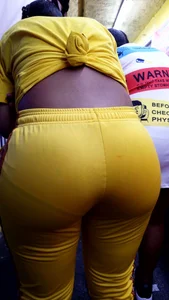 Ebony showing VPL in outfit