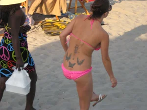 Mix of candid girls at the beach and in bikinis