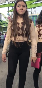 Cute teen wearing tights