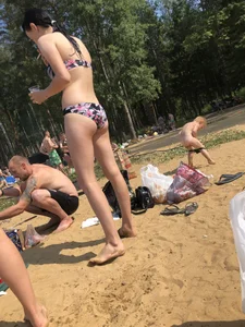 Hot girl at the lake beach creepshots