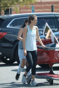 College babe leaving Target in tight leggings