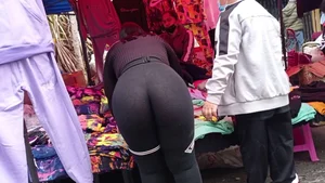 Big Ass Milf in Black Spandex - she has a tattoo?