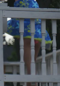 A hot teen neighbor in various bikinis