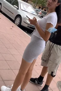 Grey shorts leggings