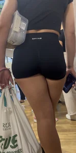 Ass and thighs of literal perfection in DFYNE shorts (OC)