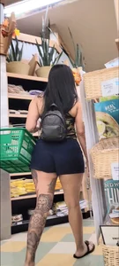 Sexy big butt tatted latina in sandals