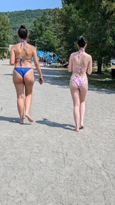 Two AMAZING ass in bikini on the beach. oc