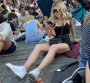 Beautiful blonde 4th July