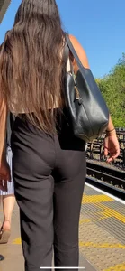 Tight ass  Latina with VPL and face shots