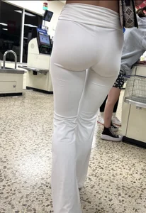 (OC) Best ASS ive ever capped at the shops! blonde arse in white leggings