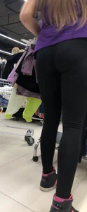 Nice Booty in Black Tight Pants Supermarket Creepshots