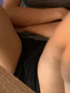 Candid Girl Sitting in Mini Shorts With Spread Legs Crotch Closeup