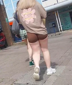 Teeen in tight gym shorts