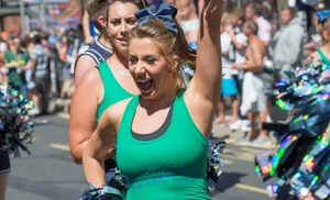 Candid cheerleaders