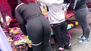 Big Ass Milf in Black Spandex - she has a tattoo?