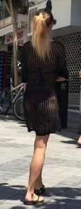 Black see-thru leggings transparent - the sun helped!