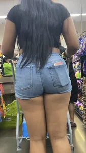 Sexy Latina + Tight Shorts + Crop Top