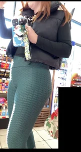 Green Leggings Ass and Frontal Caps in Store