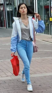 Tight blue jeans creepshots compilation