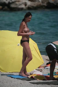 3 amazing topless girls on a nudist beach