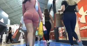 Bubble butt in pink gym set (NOT OC)