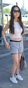 Hot busty asian with bonus blonde friend with amazing ass