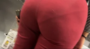 Fat Ass Latina Milf In Red Sweatpants (BBW, Upshots)