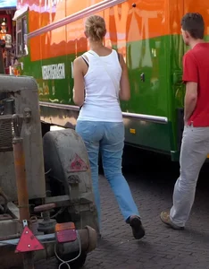 Girls with nice butts in jeans street creepshots
