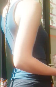 Braless babe in tank top with puffy pokies