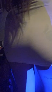 Skinny table dance stripper in a sexy tight white spandex mini dress [OC]