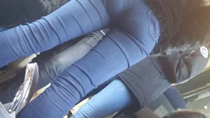 Hot Booty Tightly Wrapped in Blue Jeans Street Creepshot