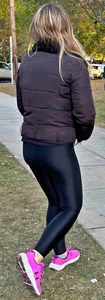 Hot Babysitter in shiny leggings