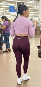 Spandex lady with mom