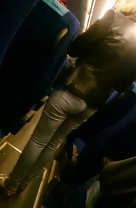 Slim Candid Legs And Booty in Tight Jeans, Creepshot in a Bus