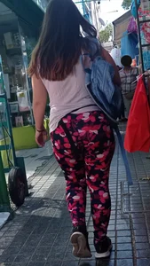 Delicious Booty Teen way to the Gym