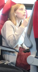 Hot sexy girl on train 2