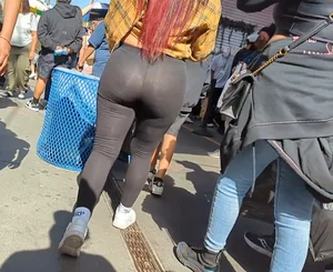 Latina with See Thru Leggings VTL Big Culo