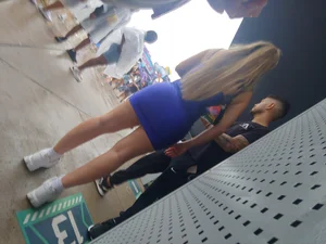 Stocky Candid Girl In Spandex Shorts With a Big Sexy Booty Street Creepshots Gallery