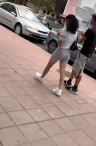 Grey shorts leggings
