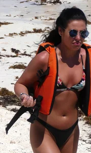 Jet ski babe with a nice ass in black thong